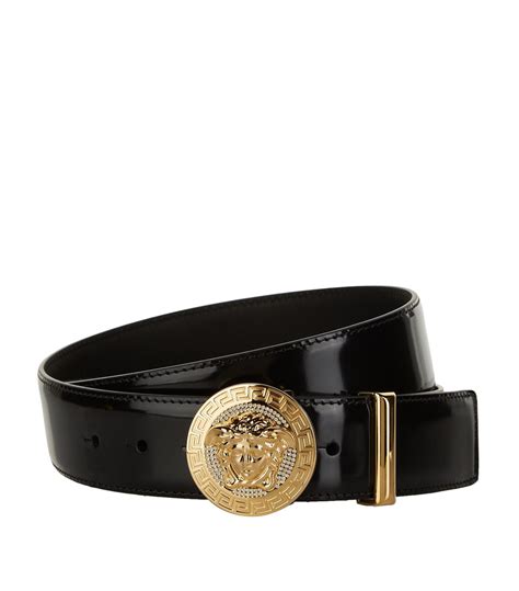 Versace medusa buckle leather belt